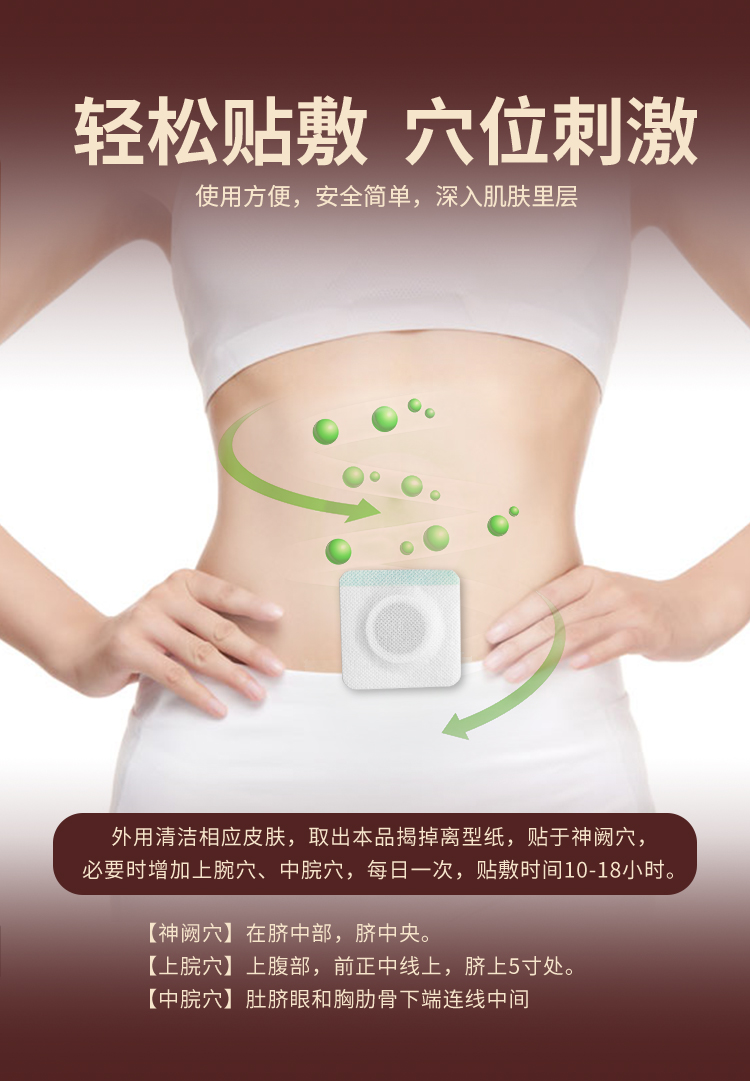 通便型肚臍貼怎么貼，貼敷位置圖